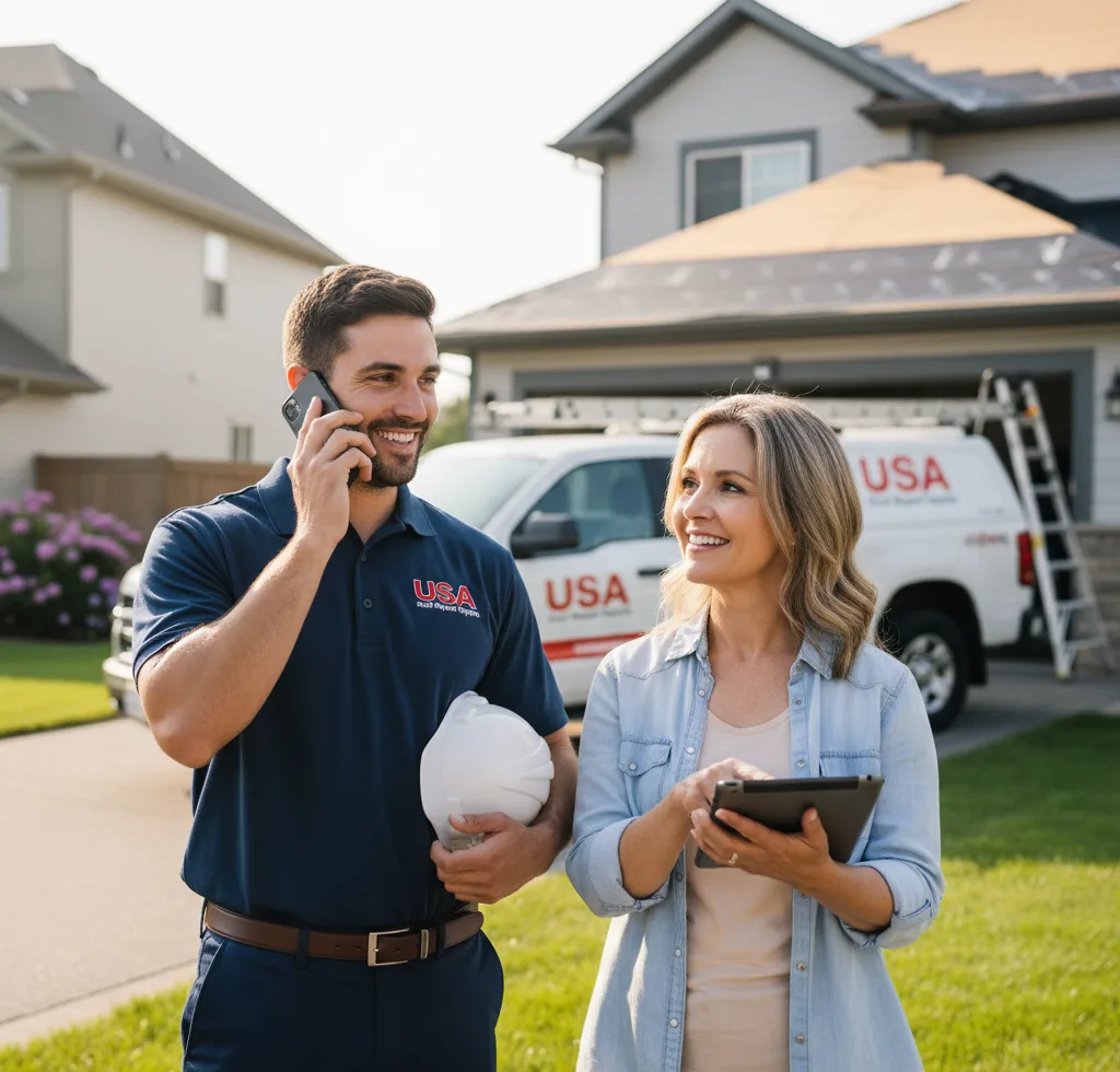 USA Roof Repair Experts customer support in Marilla